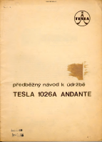 Tesla 1026a - Navod k udrzbe 